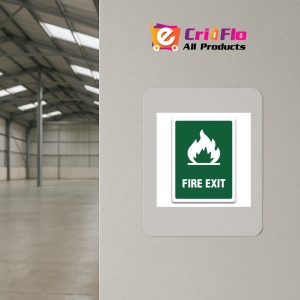 Indicator FIRE EXIT SIGN, Sticker autocolant - Img 3