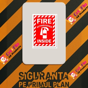 Indicator Fire extinguisher inside sign, Sticker autocolant - Img 2