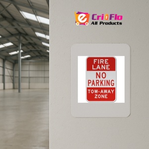 Indicator Fire Lane No Parking Tow Away Zone Sign, Sticker autocolant - Img 3