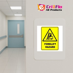 Indicator Forklift Hazard sign, Sticker autocolant - Img 4