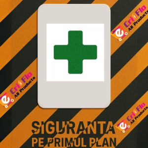 Indicator Forma + verde pentru pardoseala din depozite si hale, Sticker autocolant - Img 2