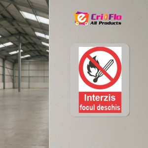 Indicator fumatul focul deschis interzise indicatoare protectia muncii, Sticker autocolant - Img 4