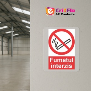 Indicator fumatul interzis indicatoare protectia muncii, Sticker autocolant - Img 4