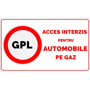 Indicator Gpl acces interzis pentru automobile pe gaz, Sticker autocolant