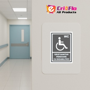 Indicator Gri grup sanitar persoane cu dizabilitati, Sticker autocolant - Img 4