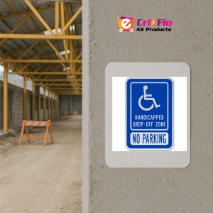 Indicator Handicapped Drop Off Zone Sign, Sticker autocolant - Img 5