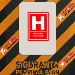 Indicator Hidrant in caz de incendiu sparge geamul, Sticker autocolant - Img 2