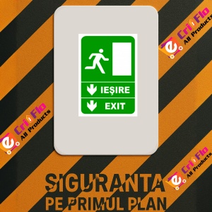 Indicator Iesire exit directie in jos, Sticker autocolant - Img 2
