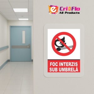 Indicator Indicator foc interzis sub umbrela, Sticker autocolant - Img 5