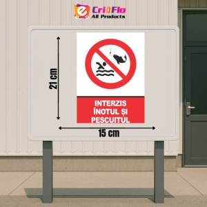Indicator Indicator interzis inotul si pescuitul, Sticker autocolant - Img 2