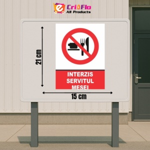 Indicator Indicator interzis servitul mesei, Sticker autocolant - Img 2