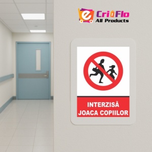 Indicator Indicator interzisa joaca copiiilor, Sticker autocolant - Img 5