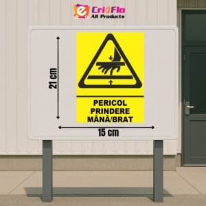 Indicator Indicator pericol prindere mana brat, Sticker autocolant - Img 2