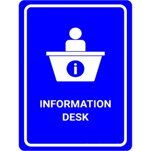 Indicator Information Desk sign, Sticker autocolant