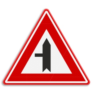 Indicator Intersectie prioritate drum lateral stanga, Sticker autocolant