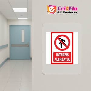 Indicator Interzis alergatul, Sticker autocolant - Img 4