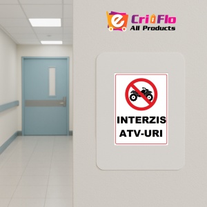 Indicator Interzis atv-uri, Sticker autocolant - Img 4