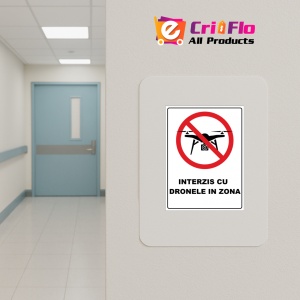 Indicator Interzis cu dronele in zona, Sticker autocolant - Img 4