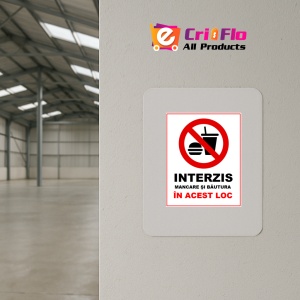 Indicator Interzis mancare si bautura in acest loc, Sticker autocolant - Img 3