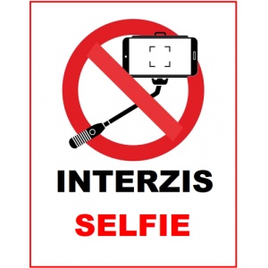 Indicator Interzis selfie, Sticker autocolant