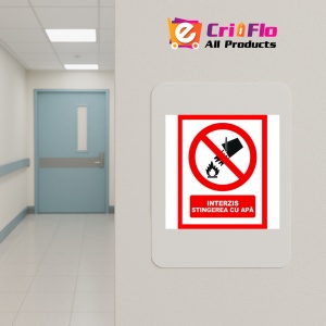 Indicator Interzis stingerea cu apa, Sticker autocolant - Img 4