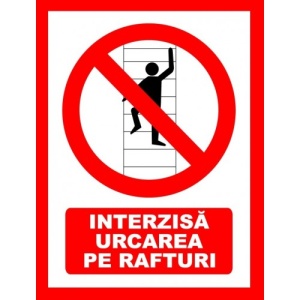 Indicator Interzis urcarea pe rafturi, Sticker autocolant