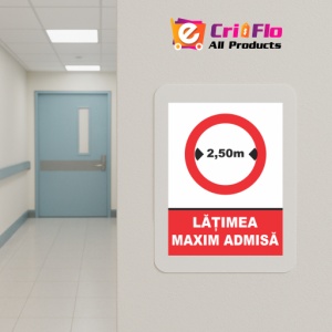 Indicator Latimea maxim admisa, Sticker autocolant - Img 5