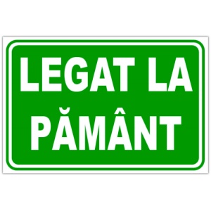 Indicator Legat la pamant, Sticker autocolant