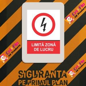 Indicator Limita zona de lucru, Sticker autocolant - Img 3