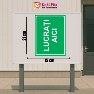 Indicator Lucrati aici, Sticker autocolant - Img 2