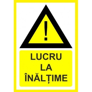 Indicator Lucru la inaltime, Sticker autocolant