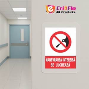 Indicator Manevrarea interzisa se lucreaza, Sticker autocolant - Img 5