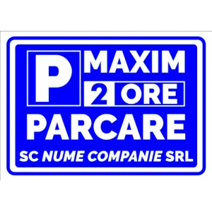 Indicator Maxim 2 ore parcare, Sticker autocolant