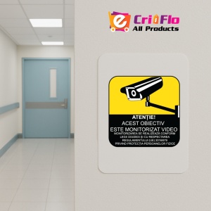 Indicator Monitorizat video, Sticker autocolant - Img 4