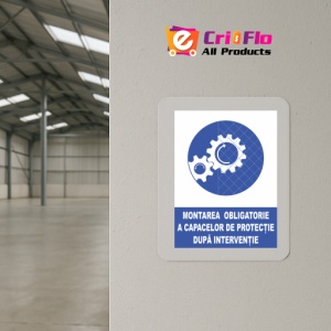 Indicator Montarea obligatorie a capacelor de protectie dupa interventie, Sticker autocolant - Img 4