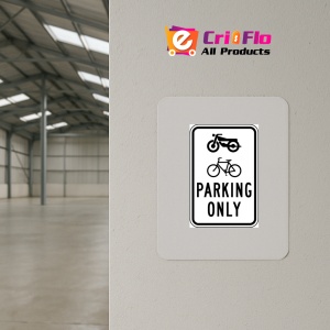 Indicator Motorcycle and Bike Parking Only Sign, Sticker autocolant - Img 3