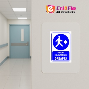 Indicator Ndicator pentru pietonii obligatoriu in dreapta, Sticker autocolant - Img 4