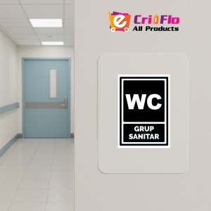 Indicator Negru wc grup sanitar, Sticker autocolant - Img 4