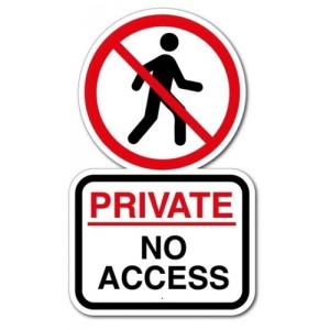 Indicator No access, Sticker autocolant