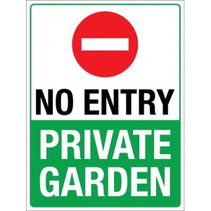 Indicator No entry private garden, Sticker autocolant