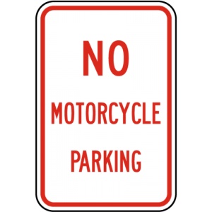Indicator No Motorcycle Parking Sign, Sticker autocolant