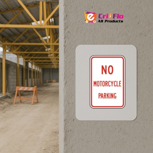 Indicator No Motorcycle Parking Sign, Sticker autocolant - Img 5