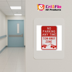 Indicator No Parking Any Time Tow Away Zone, Sticker autocolant - Img 4