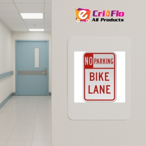 Indicator No Parking Bike Lane Sign, Sticker autocolant - Img 4