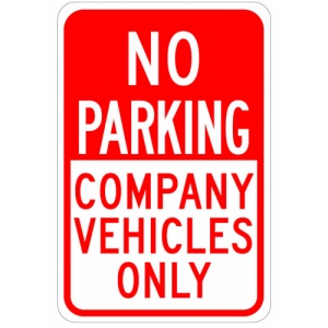 Indicator No parking company vehicles only signs, Sticker autocolant