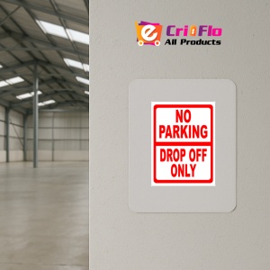 Indicator No parking drop off only sign, Sticker autocolant - Img 3