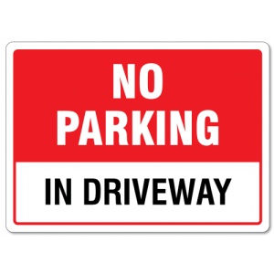 Indicator No parking in driveway, Sticker autocolant