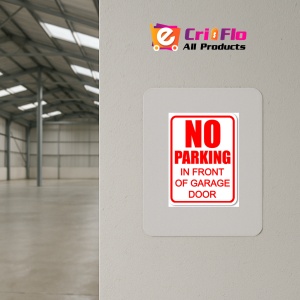 Indicator No parking in front of garage door sign, Sticker autocolant - Img 3