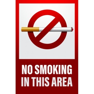 Indicator No smoking in this area, Sticker autocolant