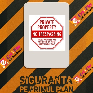 Indicator No trespassing, Sticker autocolant - Img 2